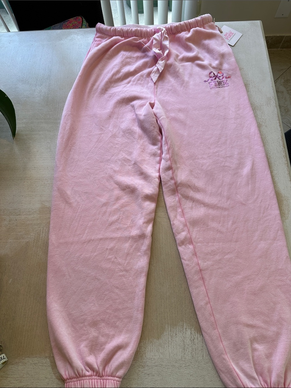 Victoria's Secret Pink NWT Love Shack Fancy Pink Sweatpants/ Joggers